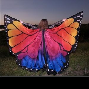 Hand painted silk Isis wings